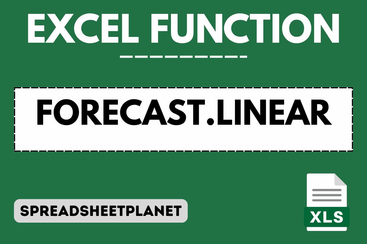 FORECAST.LINEAR Function in Excel (5 Easy Examples)
