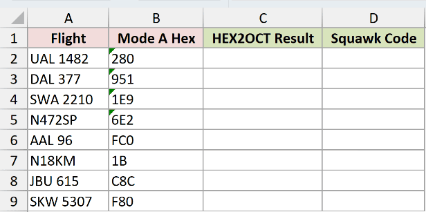 Dataset for HEX2OCT example 2