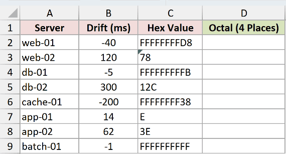 Dataset for HEX2OCT example 3