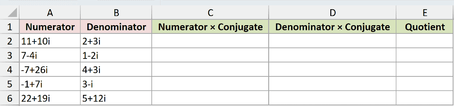 Dataset for IMCONJUGATE example 4