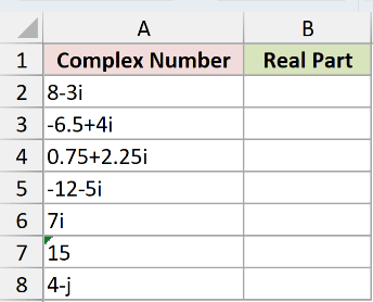 Dataset for IMREAL example 1