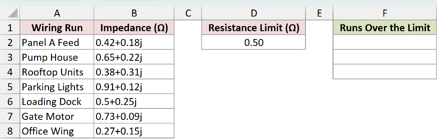 Dataset for IMREAL example 4