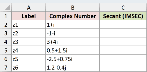 Dataset for IMSEC example 1