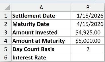 Dataset for INTRATE example 1