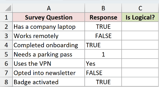 Dataset for ISLOGICAL example 1