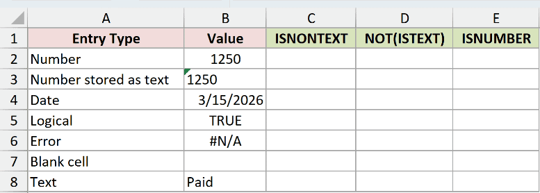 Dataset for ISNONTEXT example 2