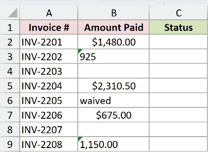 Dataset for ISNONTEXT example 5
