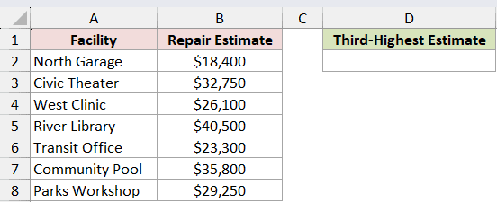 Dataset for LARGE example 1