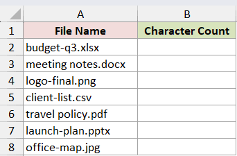 Dataset for LEN example 1