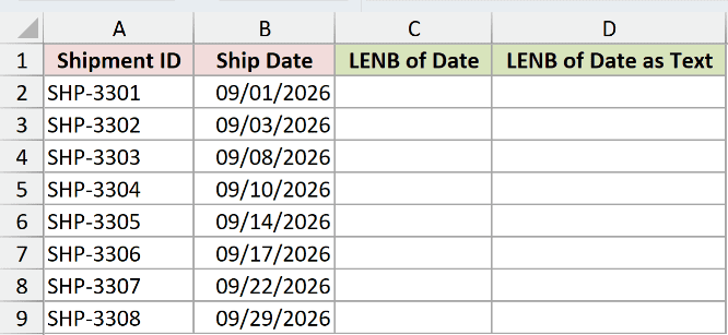Dataset for LENB example 4