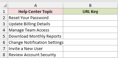 LOWER example 3: dataset and empty result cells