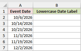 LOWER example 4: dataset and empty result cells