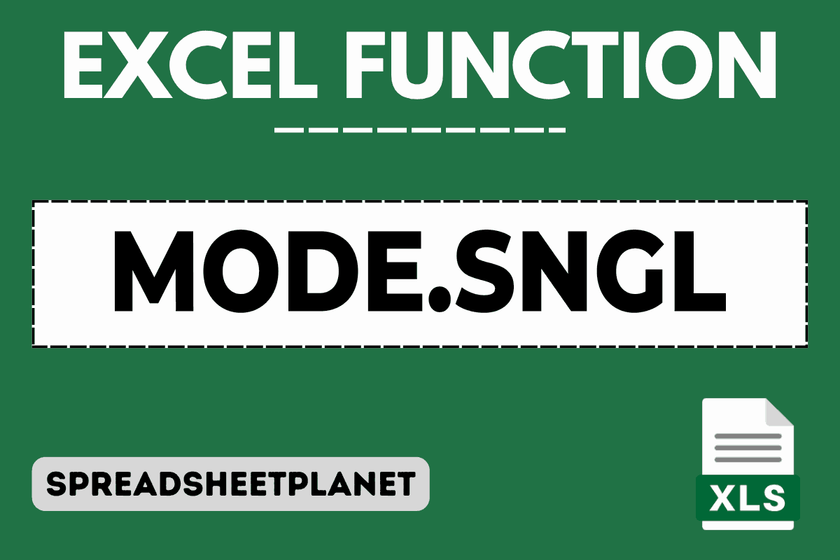 MODE.SNGL Function in Excel (7 Easy Examples)