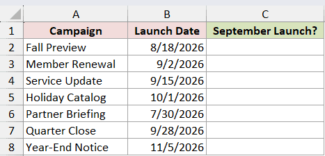 Dataset for MONTH example 2