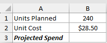 N example 3: dataset and empty result cells