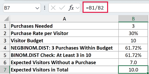 =B1/B2 in B7