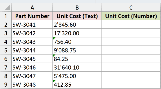 Dataset for NUMBERVALUE example 3
