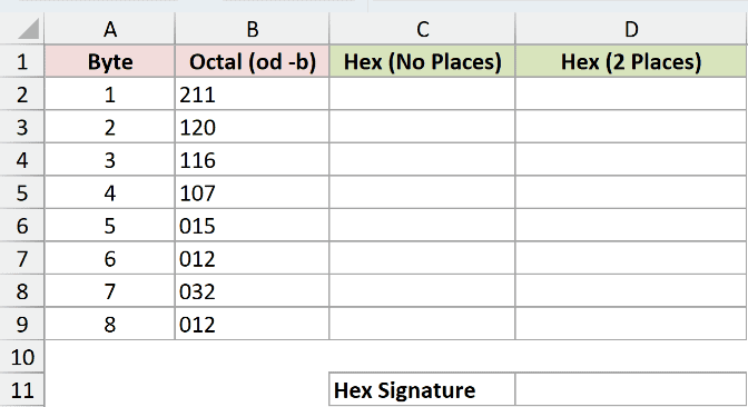 Dataset for OCT2HEX example 2