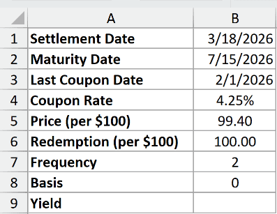 Dataset for ODDLYIELD example 1