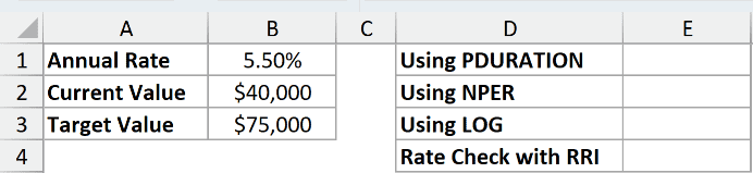 Dataset for PDURATION example 5