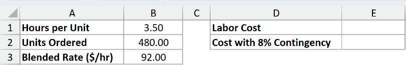 Dataset for PRODUCT example 5