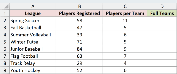 Dataset for QUOTIENT example 1