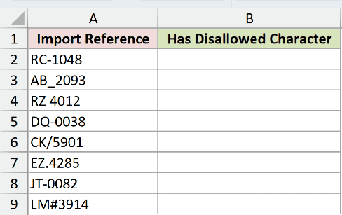 Dataset for REGEXTEST example 4