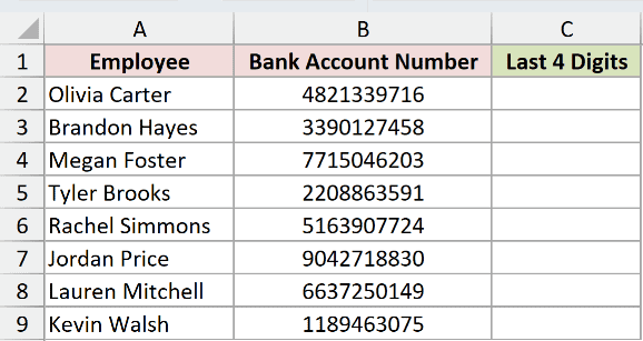 Dataset for RIGHTB example 1
