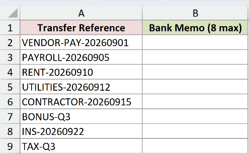 Dataset for RIGHTB example 5