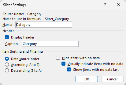 Slicer Settings dialog showing Slicer_Category