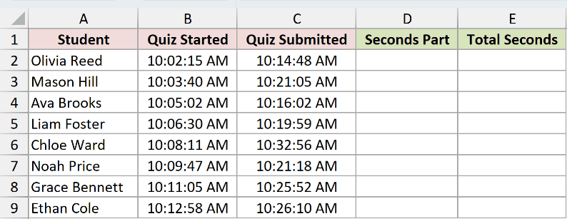 Dataset for SECOND example 3