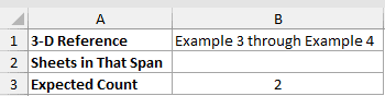 SHEETS example 3: dataset and empty result cells