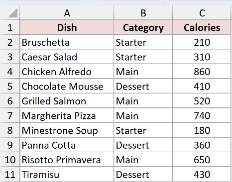Menu sorted alphabetically after the Range.Sort VBA macro runs