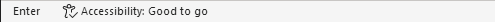 Excel status bar displaying Enter mode during cell entry
