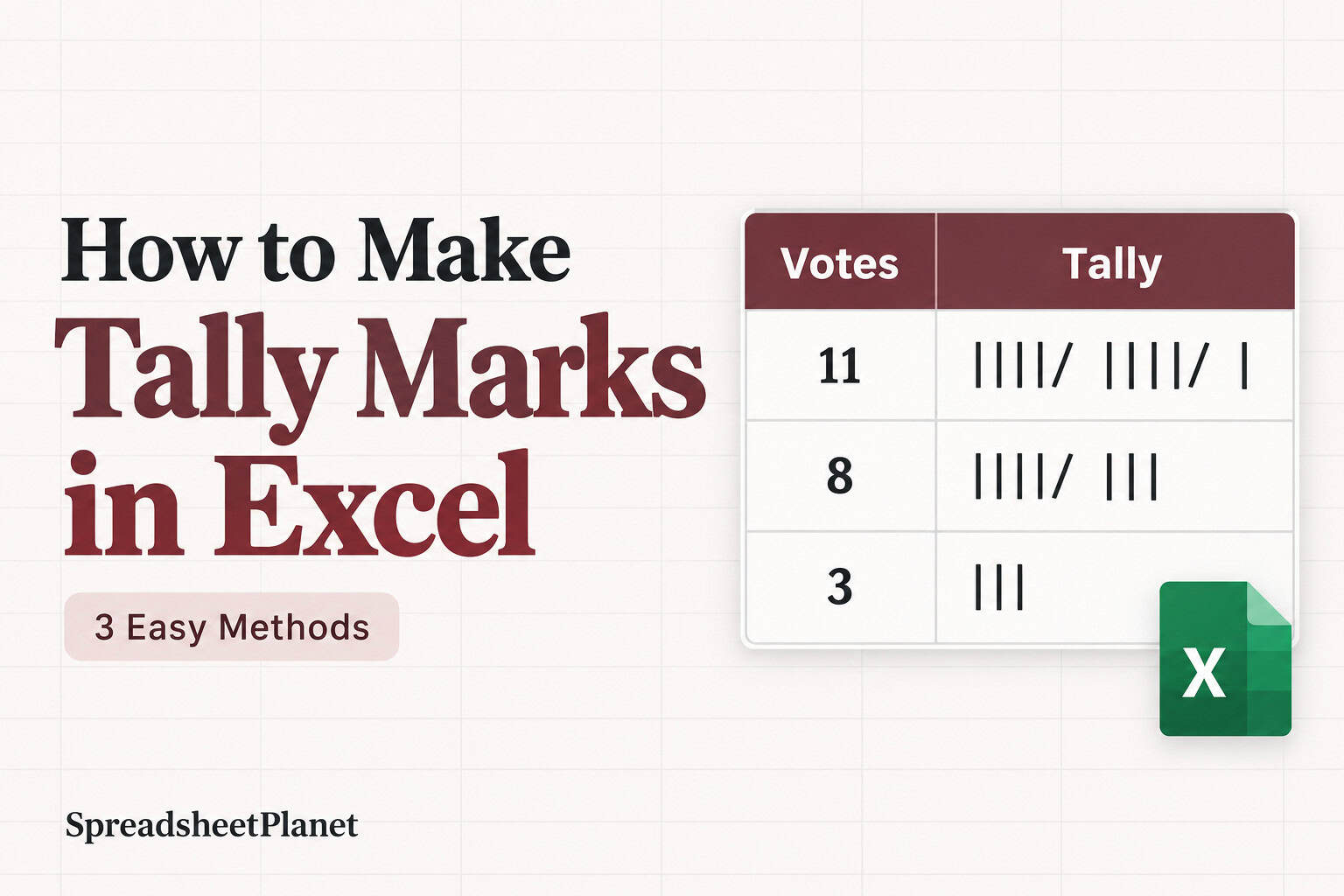 How to Make Tally Marks in Excel