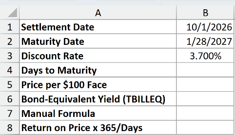 Dataset for TBILLEQ example 4