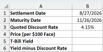 Dataset for TBILLYIELD example 4