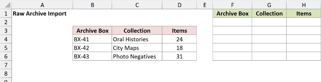 Dataset for TRIMRANGE example 2