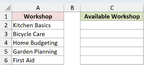 Dataset for TRIMRANGE example 6