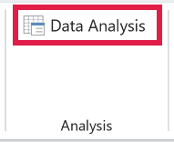 Data Analysis command on the Data tab