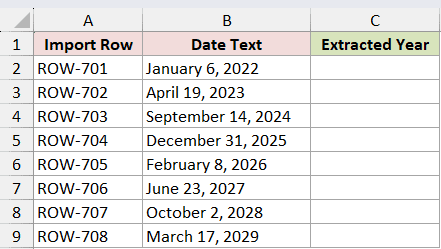 Dataset for YEAR example 5