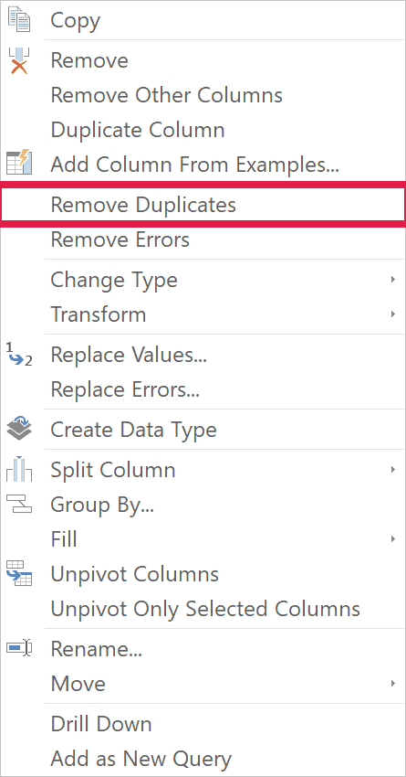 Remove Duplicates keeps one row per participant.