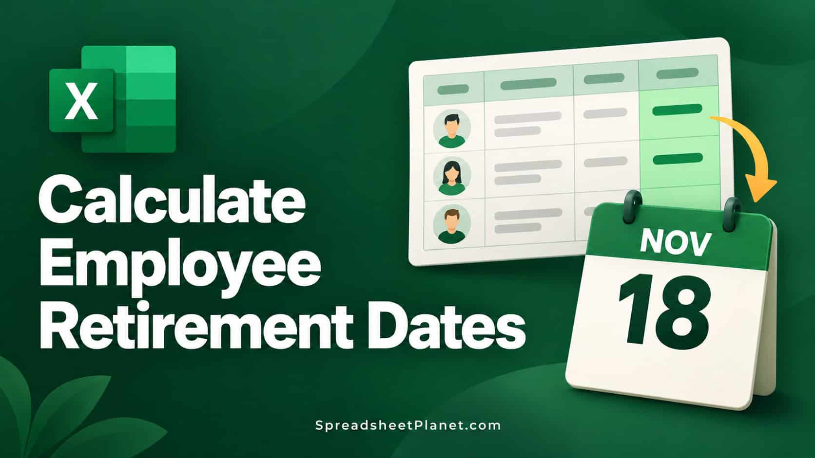 How to Calculate Employee Retirement Dates in Excel