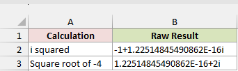 IMPOWER and IMSQRT results showing tiny E-16 rounding leftovers