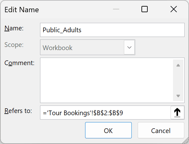 Rename the workbook-level name to Public_Adults without changing its reference