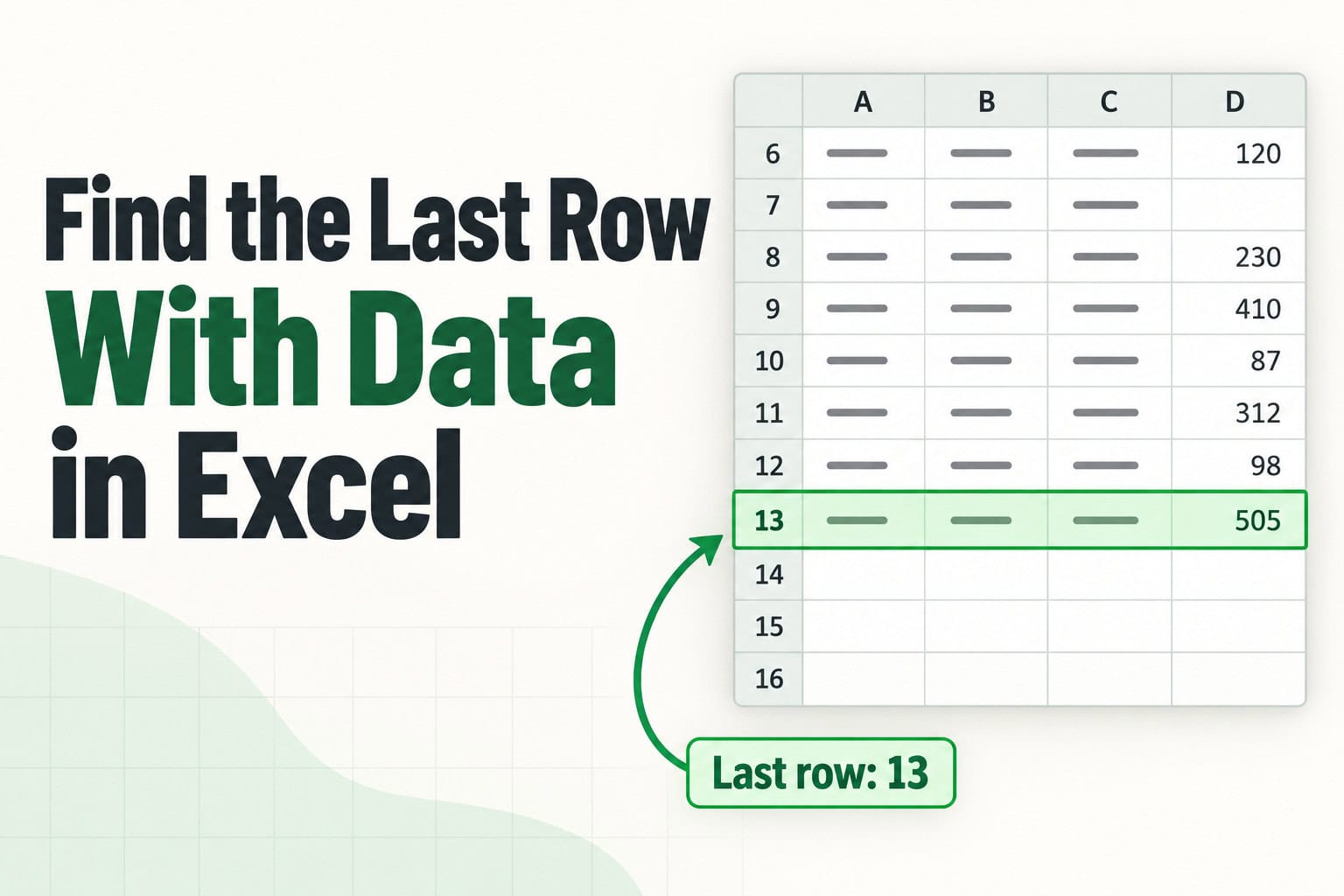 How to Find the Last Row With Data in Excel