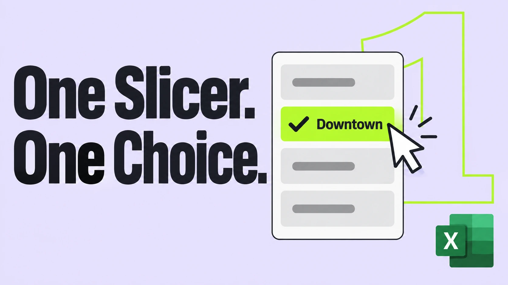 How to Limit a Slicer to One Selection in Excel
