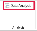 Data Analysis button on the Data tab